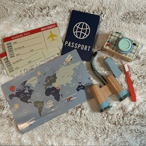 Kids Travel Play Set with Map and Passport